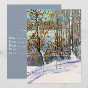 Invitation Aquarelle de neige