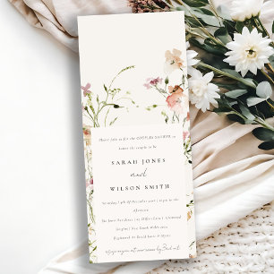 Invitation Aquarelle de prairie molle Couples Floral Douche C