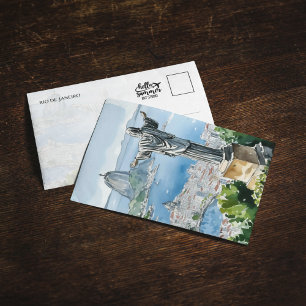 Invitation Aquarelle de Rio de Janeiro Brésil