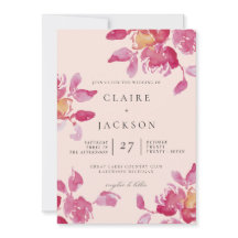 Aquarelle de Rose clair Mariage moderne