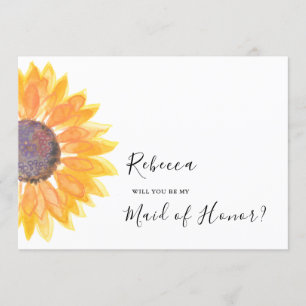 Invitation Aquarelle de tournesol russe moderne