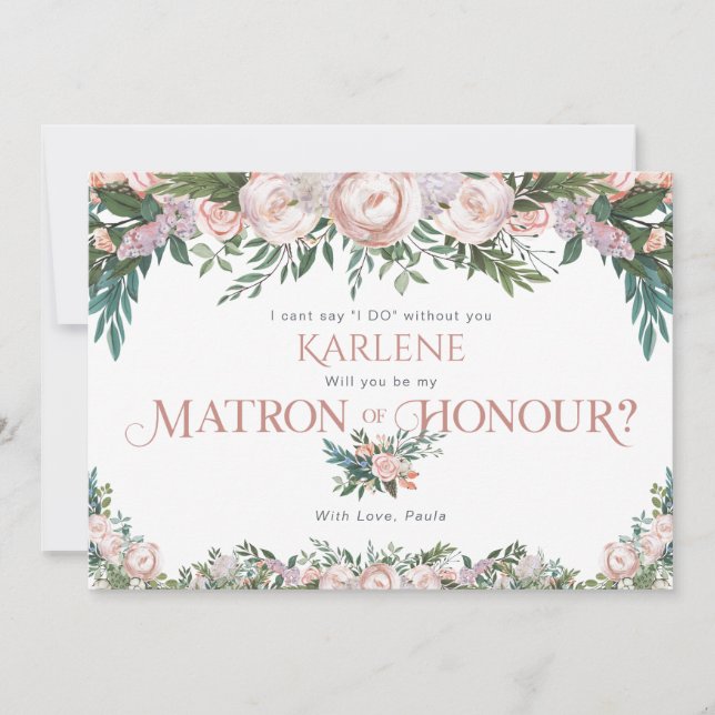 Invitation Aquarelle délicate Fleur (Devant)