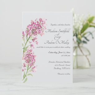 Invitation Aquarelle Delphinium Floral
