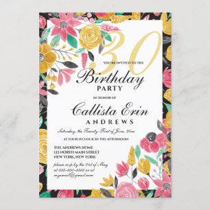 Invitation Aquarelle d'été rose doré rose
