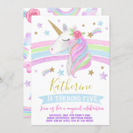 Invitation Aquarelle d'invitation d'anniversaire