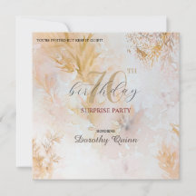 Aquarelle douce Pastel Feuilles Surprise Anniversa