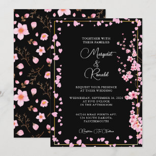 Invitation Aquarelle du bouquet Cherry Blossom