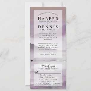 Invitation aquarelle dusk montagnes mariage inviter w rsvp