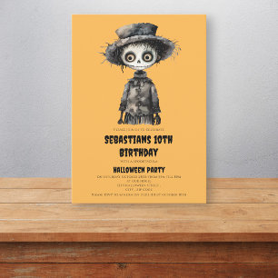 Invitation aquarelle éffrayant spottaculaire anniversaire