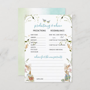 Invitation Aquarelle Elegant Fleur sauvage Peter Rabbit Predi