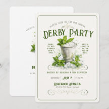 Aquarelle élégante de party Modern Derby pour Mint