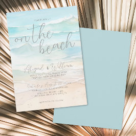 Invitation Aquarelle Été Sur La Plage Mariage