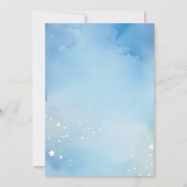 Invitation Aquarelle étoile arrière - plan (Devant)