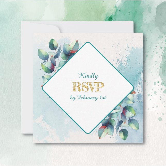Invitation Aquarelle Eucalyptus Mariage botanique RSVP (Créateur téléchargé)