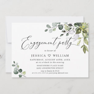 Invitation Aquarelle Eucalyptus PARTI ENGAGEMENT ÉCOLOGIQUE