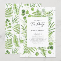 Aquarelle Fermes et Eucalyptus Frame Tea Party