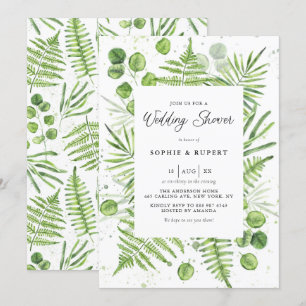 Invitation Aquarelle Fermes et Wedding shower de cadre Eucaly
