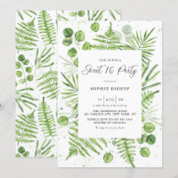 Aquarelle Ferns & Eucalyptus Frame Sweet 16 Party