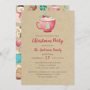 Invitation Aquarelle Festive Moderne Mug Noël