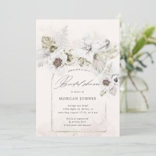 Invitation aquarelle Fête des mariées florale romantique Invi