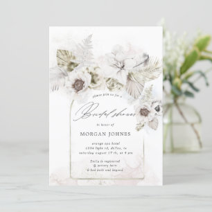 Invitation aquarelle Fête des mariées florale romantique Invi