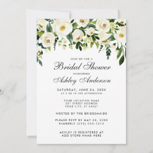 Invitation Aquarelle Fête des mariées verte