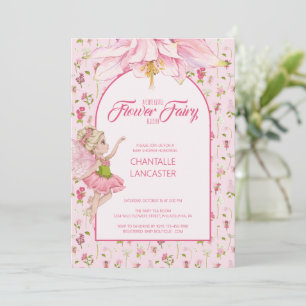 Invitation Aquarelle Fleur Baby shower