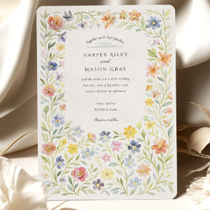 Invitation Aquarelle Fleur sauvage Florence Mariage