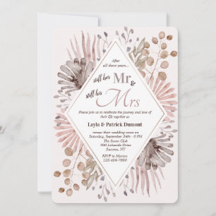 Invitation aquarelle Fleurs Sauvages
