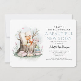 Invitation Aquarelle Floral Beau Baby shower Nouvelle Histoir