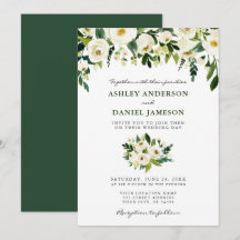 Aquarelle Floral élégant mariage vert
