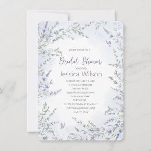 Invitation Aquarelle Floral Lavender Fête des mariées Invit