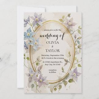 Invitation Aquarelle Floral Mariage