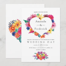 Aquarelle Floral Mariage Fiesta