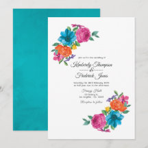 Aquarelle Floral Mariage Fiesta