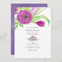 Aquarelle Floral QR Code RSVP Printemps Mariage