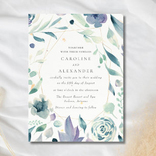 Invitation Aquarelle Floral Speckletone Mariage