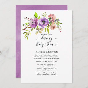Invitation Aquarelle Floral Spring Drive Par Douche