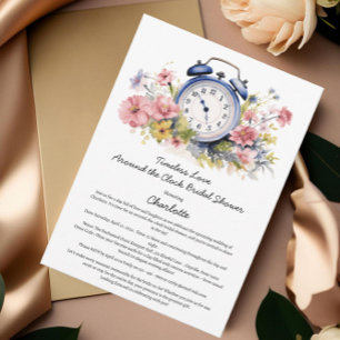 Invitation Aquarelle Florale Autour De La Fête des mariées De