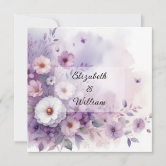 Invitation Aquarelle florale aux couleurs pastel douces