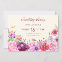 Aquarelle florale branche nature oiseau