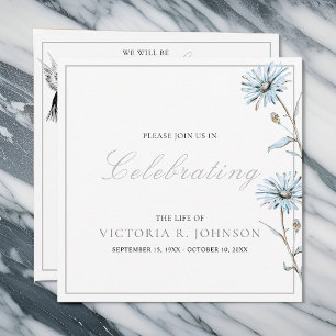 Invitation Aquarelle Florale Colibri Célébration de la vie