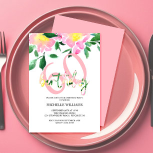 Invitation Aquarelle florale d'été artistique Art Anniversair