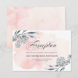 Invitation Aquarelle florale esquissée - Réception de mariage