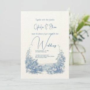 Invitation Aquarelle florale mariage de typographie moderne