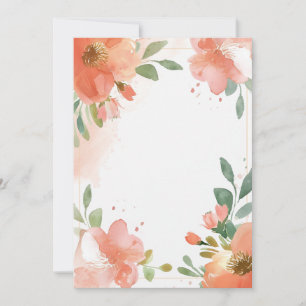 Invitation Aquarelle florale Pastel Blank