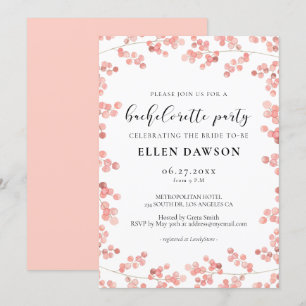 Invitation Aquarelle florale rose Bachelorette