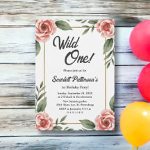 Aquarelle Florale Rustique Boho Wild Un Anniversai