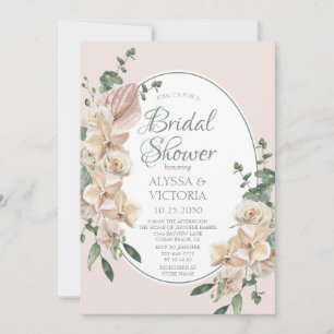Invitation Aquarelle florale tropicale Fête des mariées LGBTQ