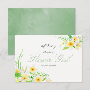 Invitation Aquarelle Frangipani Mariage Soyez Ma Fille Fleur